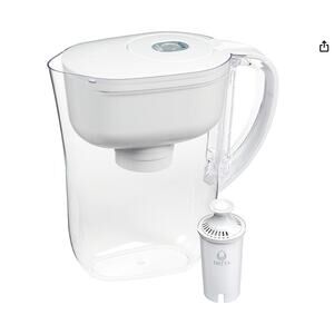 Brita Water Filter Pitcher for Tap and Drinking Water with 1 Filter- White